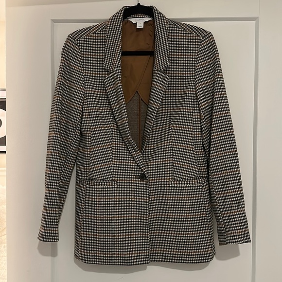 Old Navy Houndstooth Plaid Blazer - Picture 2 of 5